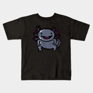 Black axolotl smile Kids T-Shirt